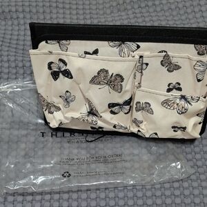 Thirty-One Black Butterfly Bedside Organizer Pouch